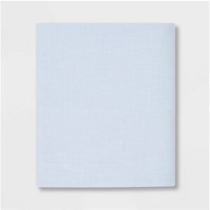 King Easy Care Flat Sheet Light Blue Eco Melange - Room Essentials™ King